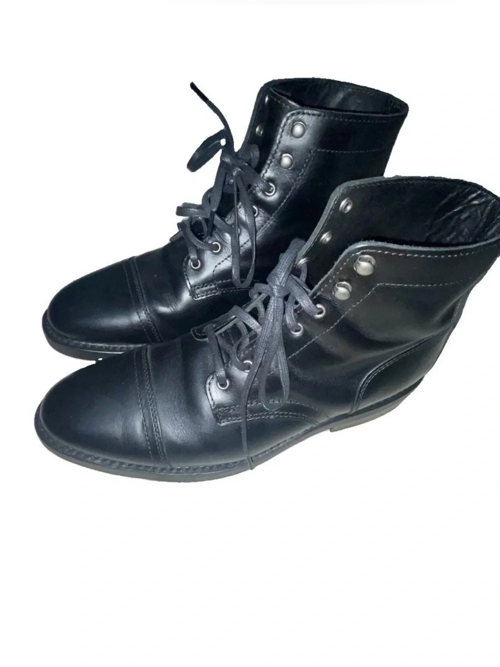 Thursday Boot Company Captain Heritage Series Black Cap-toe Leather Boots 11